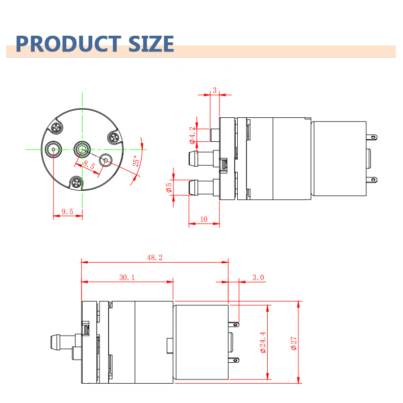3.7V micro foam pump